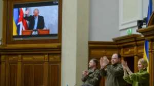 ''პუტინის ომის მანქანის ე.წ. უძლეველი ძალა უკრაინელების პატრიოტიზმისა და ქვეყნის სიყვარულის ობიექტზე დაიმსხვრა!'' - ბორის ჯონსონი