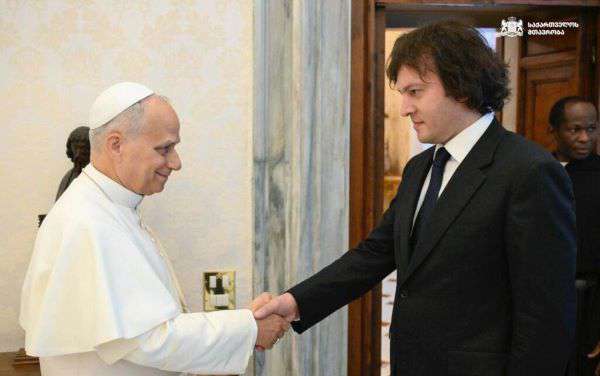 ირაკლი კობახიძე რომის პაპს, ლეო XIV-ს შეხვდა