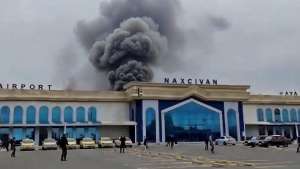 აზერბაიჯანის ნახიჩევანის აეროპორტი ირანმა უპილოტო საფრენი აპარატით დაბომბა