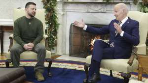 ჯო ბაიდენმა ვოლოდიმირ ზელენსკისთან შეხვედრის შემდეგ, უკრაინისთვის სამხედრო დახმარების ახალი პაკეტი გამოაცხადა