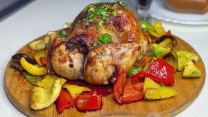 დამარინადებული ქათამი ბოსტნეულის გარნირით - მადისაღმძვრელი კერძი შეფმზარეულის რეცეპტით