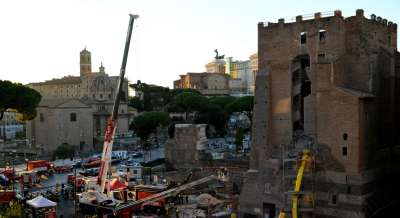 რომში მსხვერპლი მოჰყვა შუა საუკუნეების კოშკის ნაწილის ჩამონგრევას